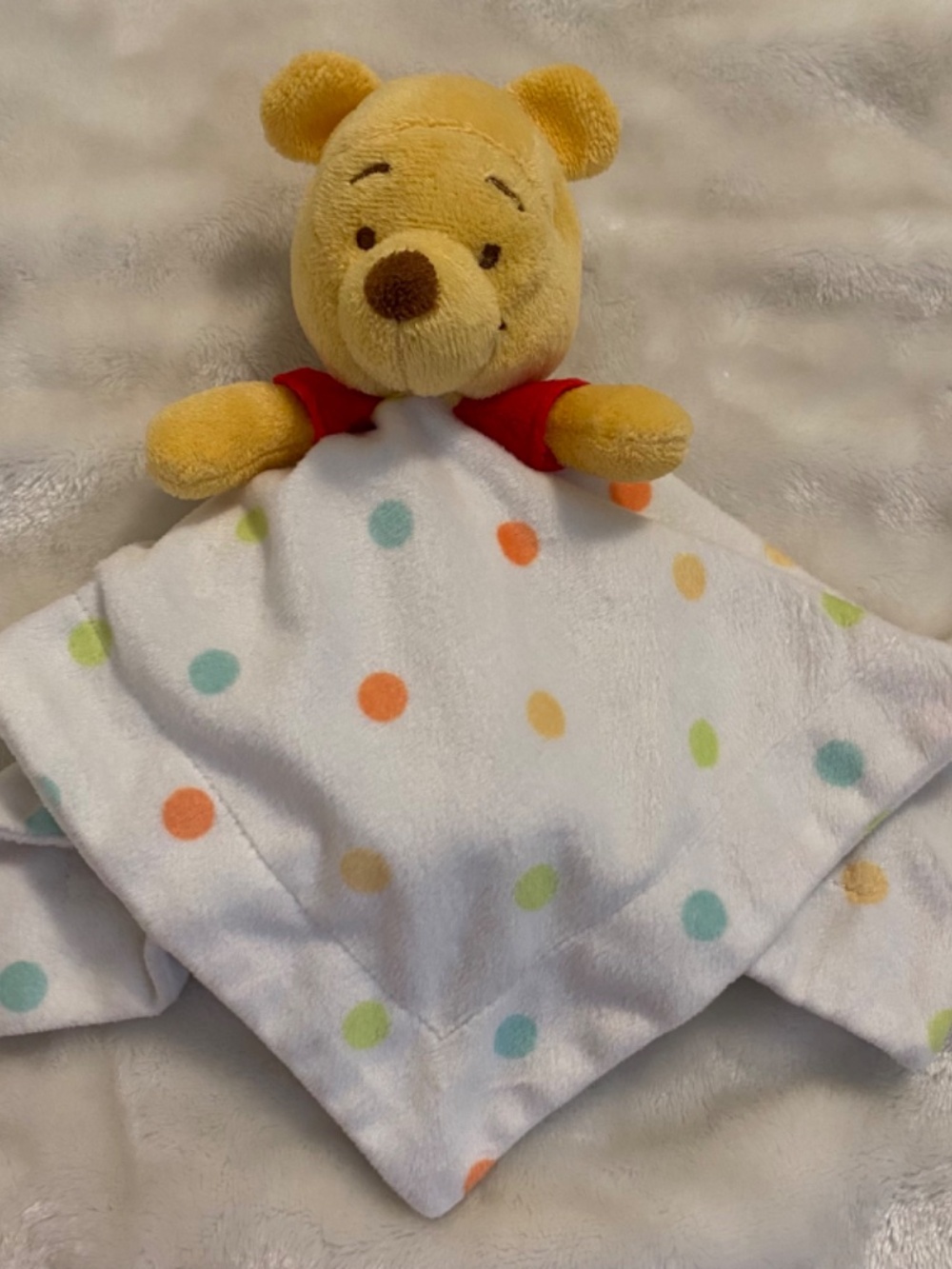 Winnie the Pooh Disney Baby Polka Dot Plush Security Blanket Lovey